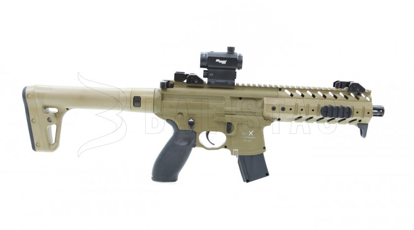 Luchtbuks Sig Sauer MPX 4,5mm FDE Sand met collimator