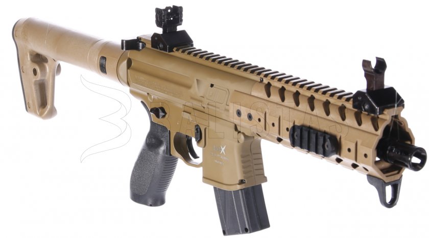 Luchtbuks Sig Sauer MPX 4,5mm FDE Sand met collimator