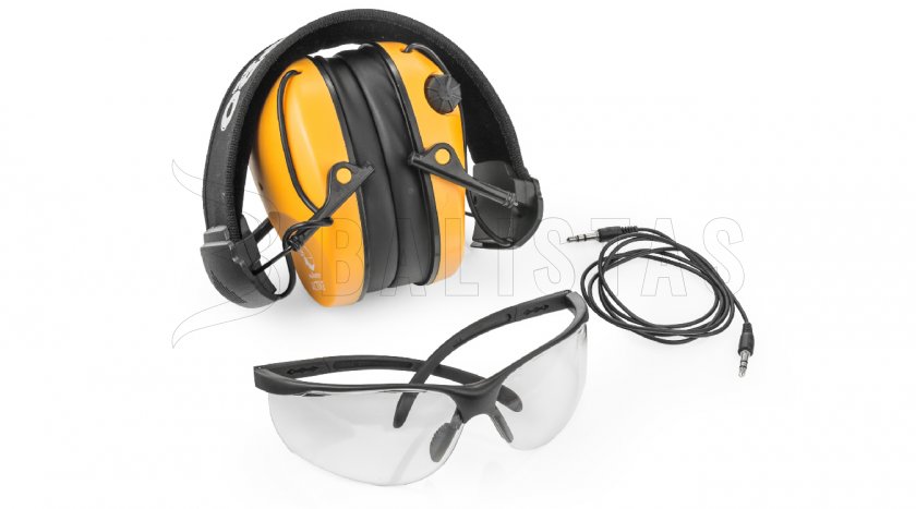 Casque RealHunter Aktivní Pro orange + lunettes