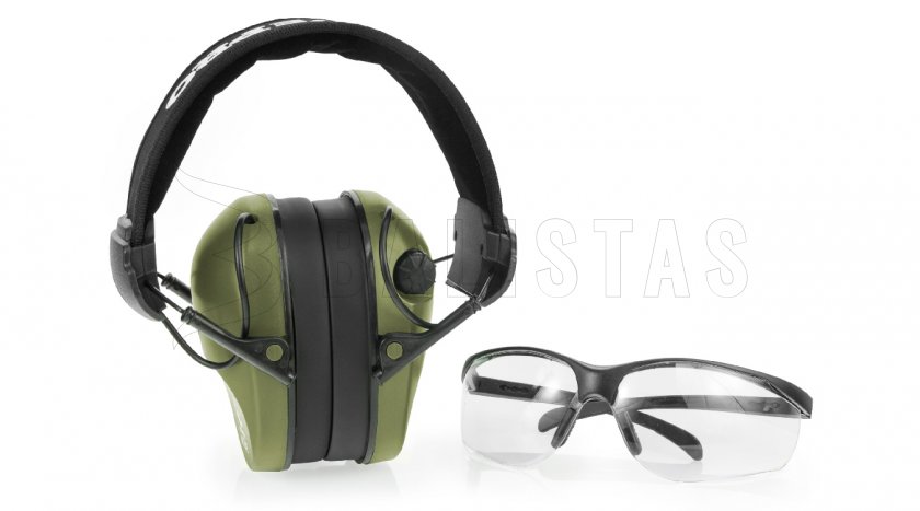 Koptelefoon RealHunter Active Pro Groen + Bril