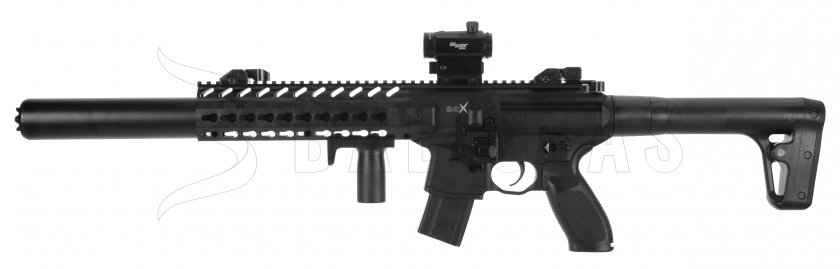Luchtbuks Sig Sauer MCX 4,5mm met red dot collimator