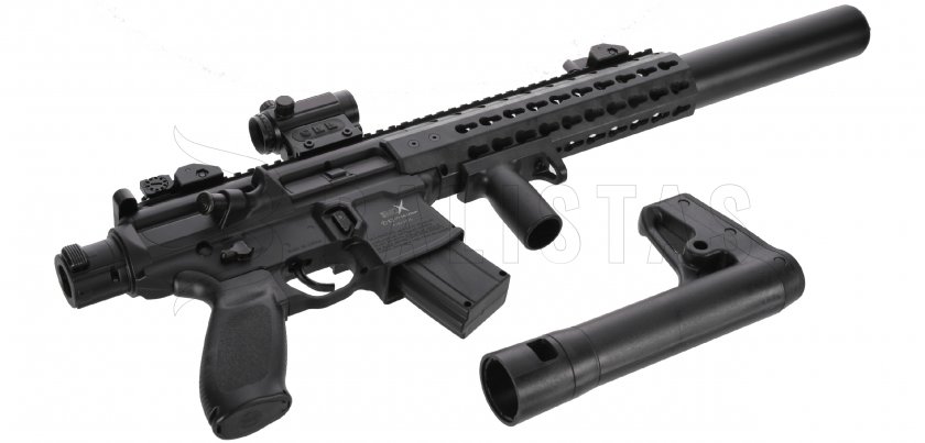 Luchtbuks Sig Sauer MCX 4,5mm met red dot collimator 5