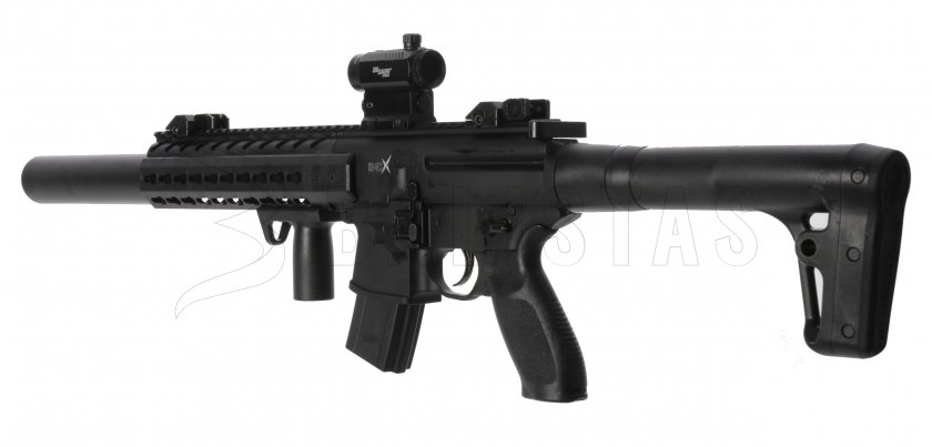 Luchtbuks Sig Sauer MCX 4,5mm met red dot collimator 11