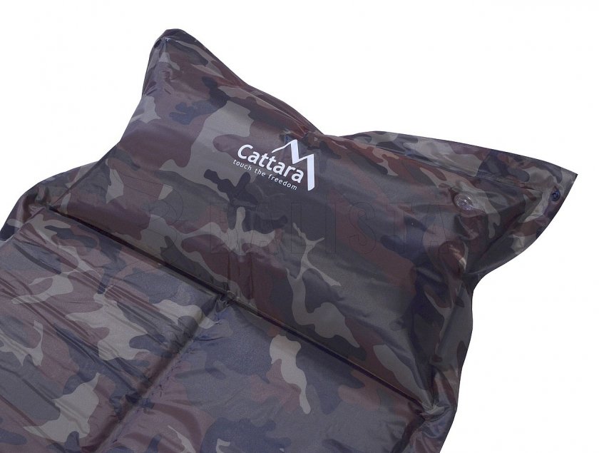 Zelfopblazende slaapmat Cattara Navy 2,5cm met kussen 3