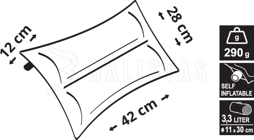 Coussin autogonflant Twin bleu