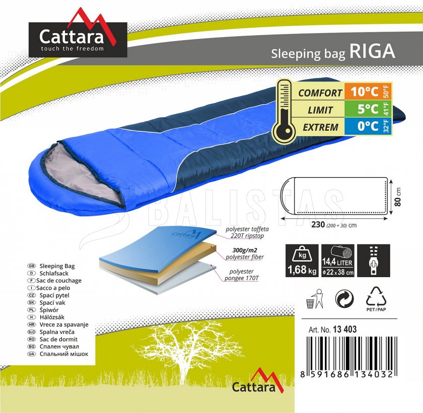 Sac de couchage couverture Riga 210cm