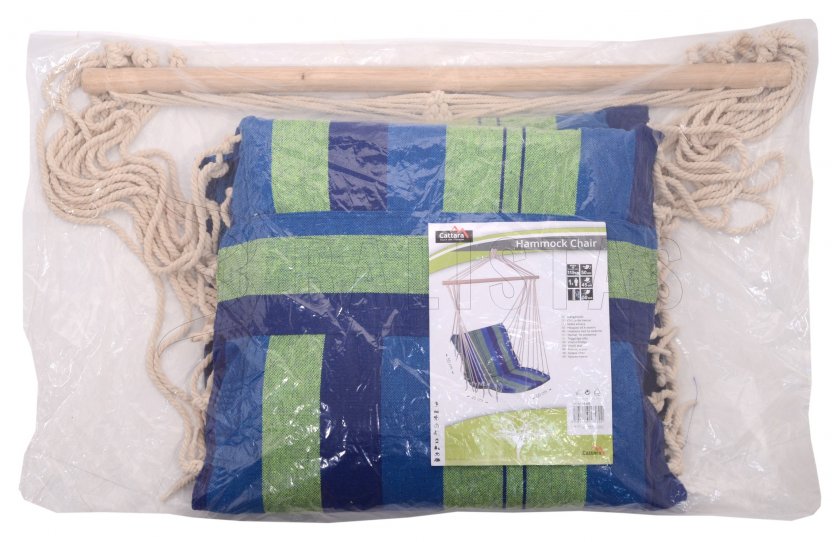 Hangmat om in te zitten 95x50 cm blauw-groen
