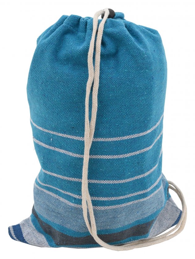 Hamac TEXTIL 200x100 cm bleu-blanc
