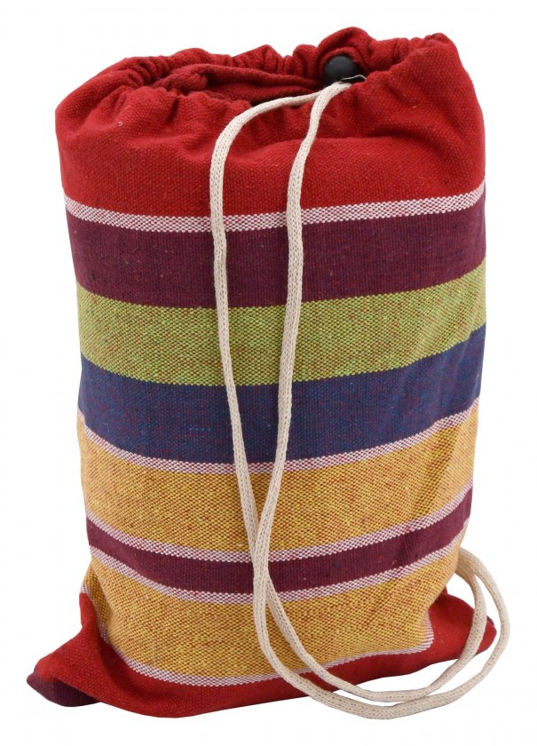 Hamac TEXTIL 200x100 cm rouge-jaune