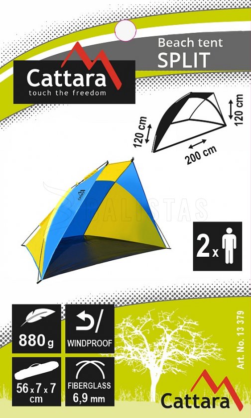 Tente de plage SPLIT 200x120x120 cm