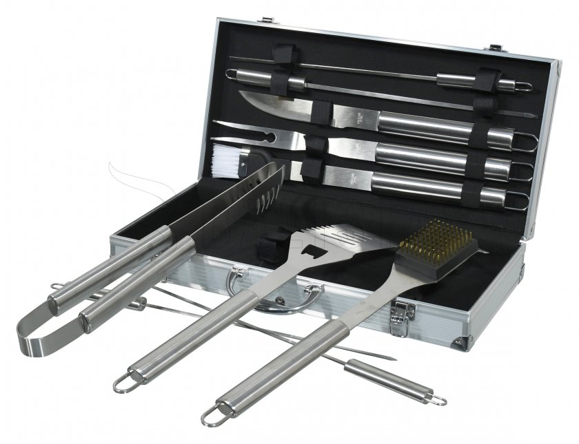 Set d’ustensiles de barbecue 11 pcs coffret ALU