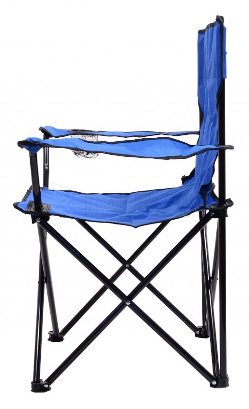 Chaise de camping pliable Bari bleue
