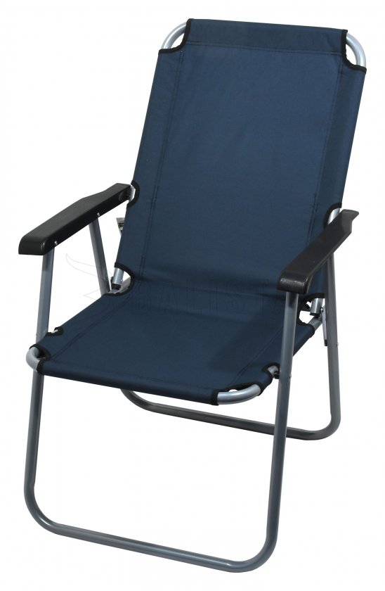 Chaise de camping pliante Lyon bleu foncé