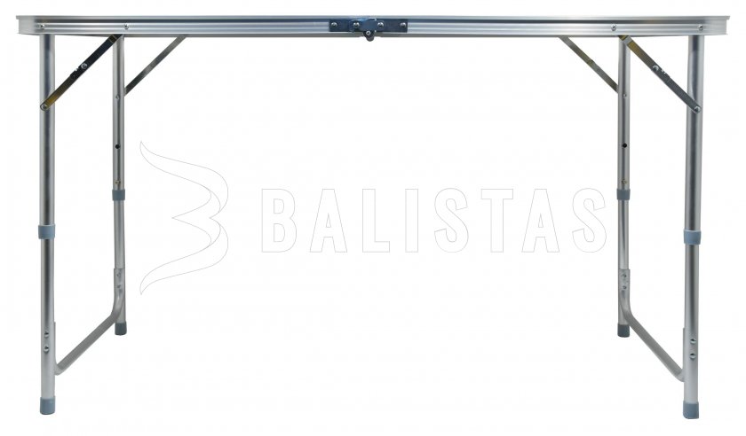 Table de camping pliant Double teleskop. marron