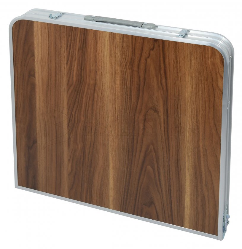 Table de camping pliant Double teleskop. marron
