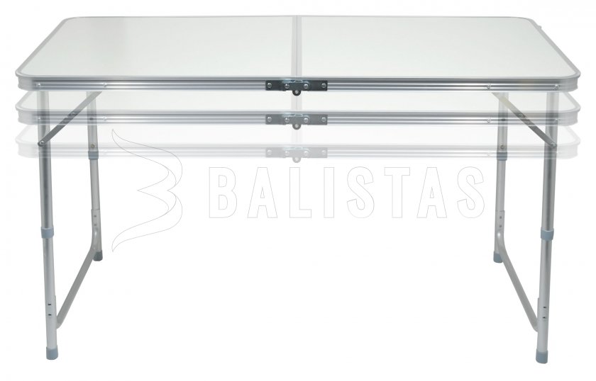 Campingtafel Double teleskop. grijs + 4x stoeltje