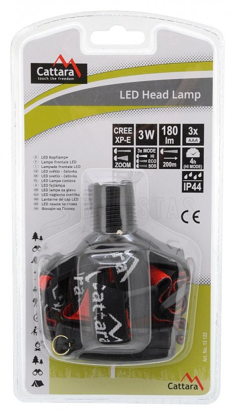 Lampe frontale LED 180 lm zoom