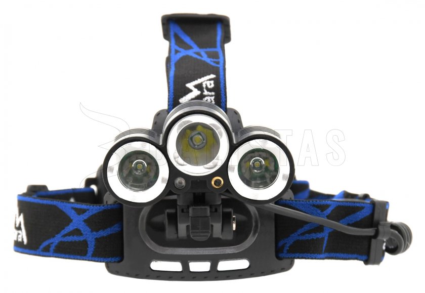 Lampe frontale LED 400lm (1x XM-L+2x XP-E)