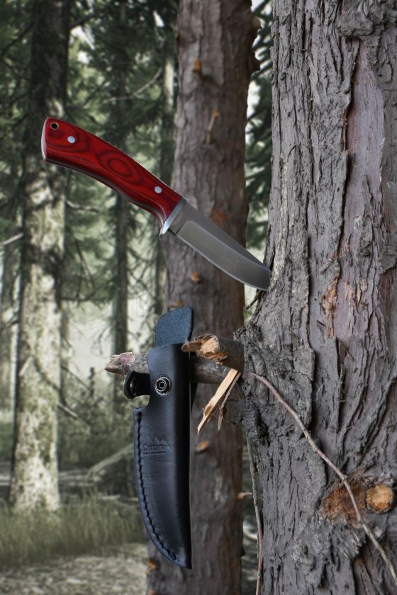 Dague Trapper 21 cm avec étui en cuir