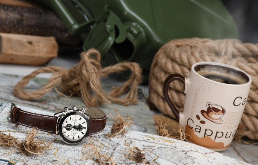 Montre Chrono White Compass