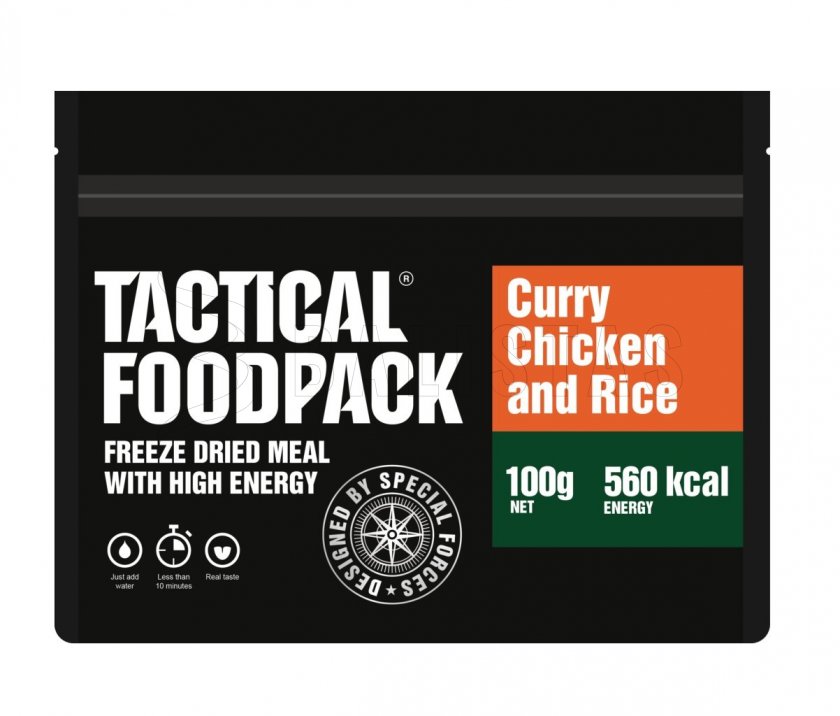 Gedehydreerd voedsel - kip curry met rijst Tactical Foodpack