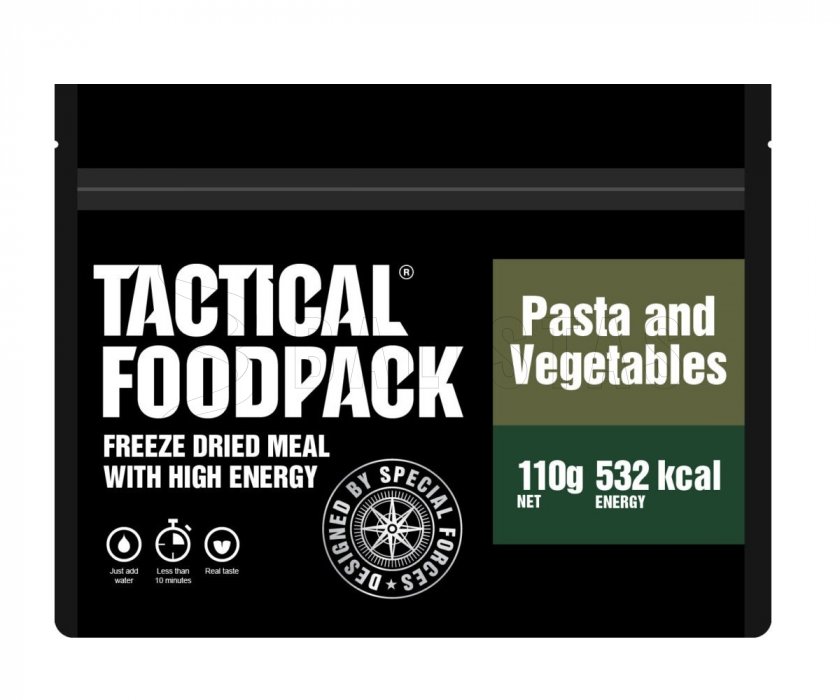 Plat lyophilisé – pâtes aux légumes Tactical Foodpack