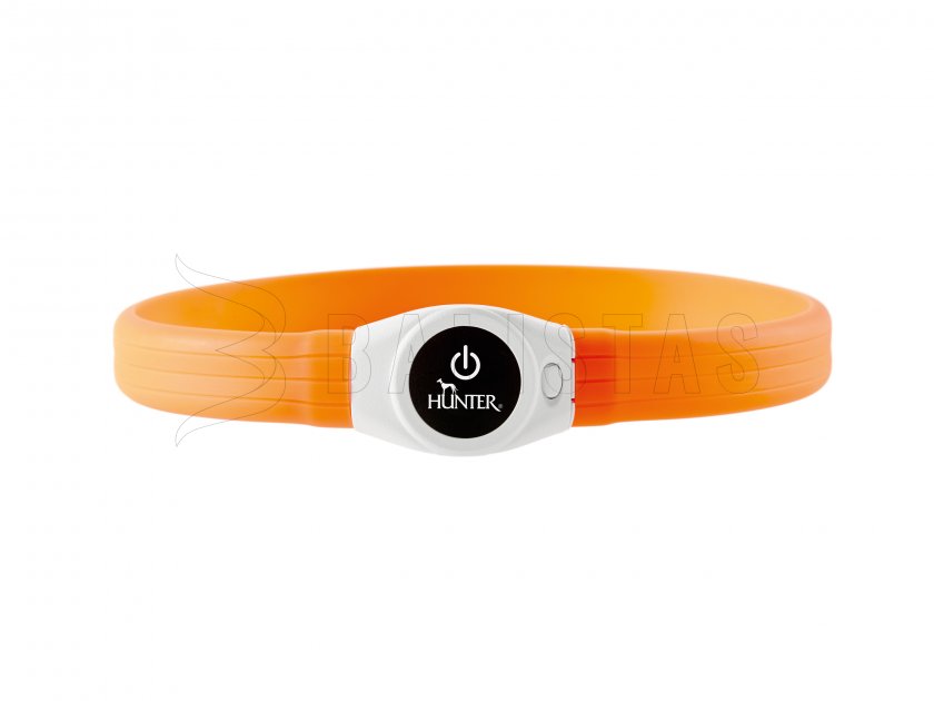 Svítící halsband Hunter Yukon LED 20-63cm oranje