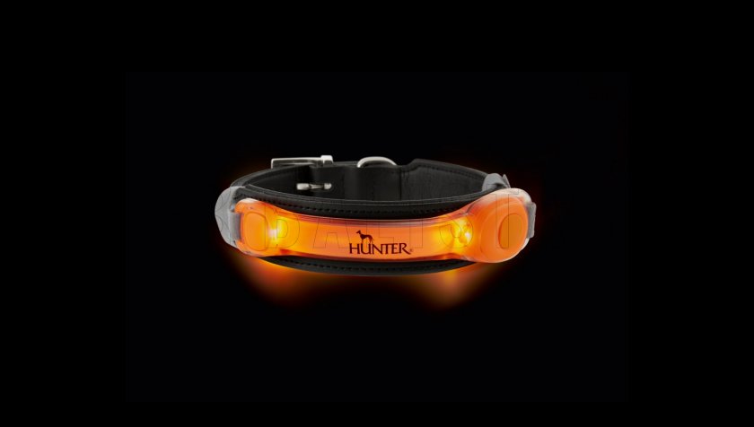 Pendentif LED lumineux pour collier Hunter orange