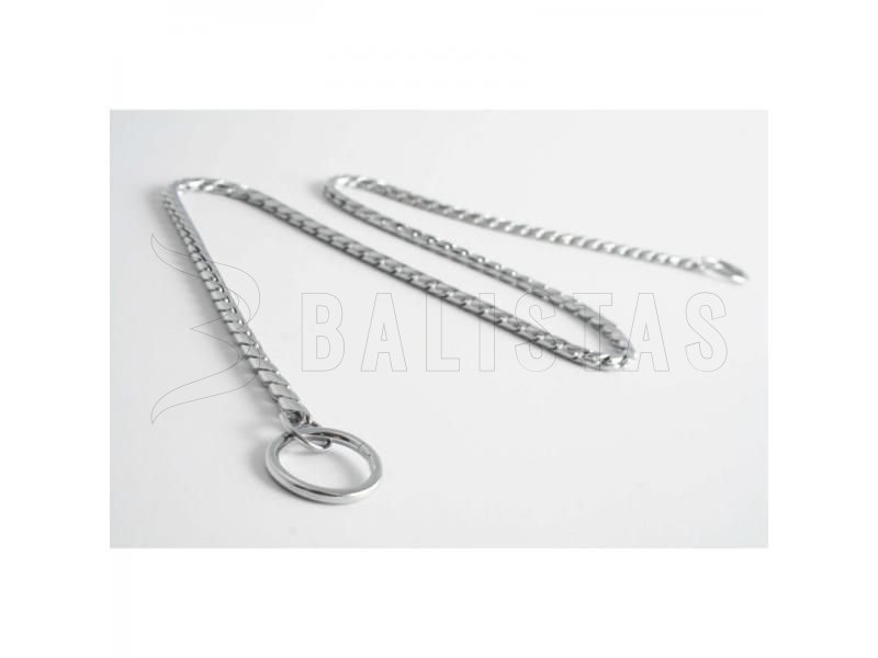 Halsband ketting DeLuxe zilver, 75 cm