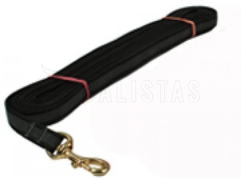 Longe de pistage Dogtrace, mousqueton en laiton 20mm, 10m noir