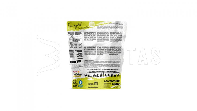 Fusilli aux épinards et aux noix Adventure Menu Lightweight