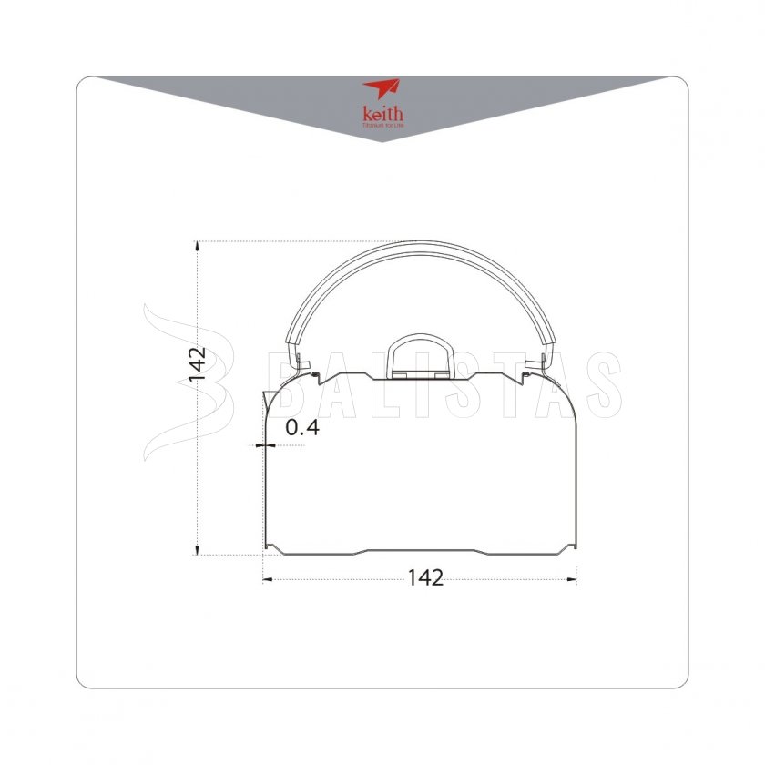 Titanium ketel Keith Kettle 1l