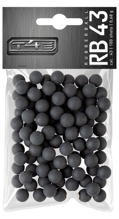 Billes T4E Rubber Ball RB .43 polymère 100pcs
