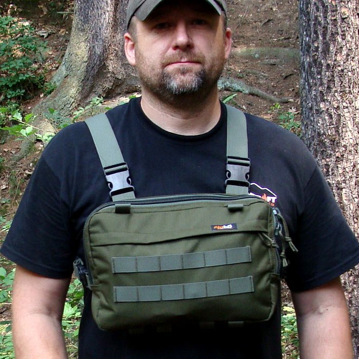 Sac de poitrine Jubö Front Bag Survival vert