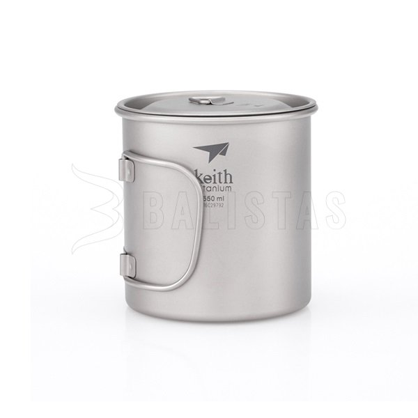 Titanium mok Keith met deksel 550ml