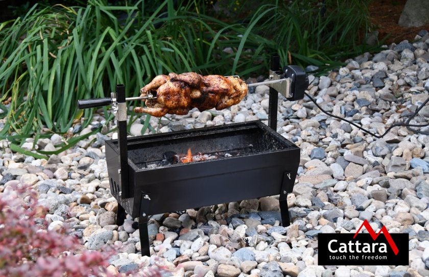 Gril Cattara Barbeque avec broche rotative