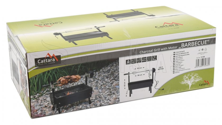 Gril Cattara Barbeque avec broche rotative