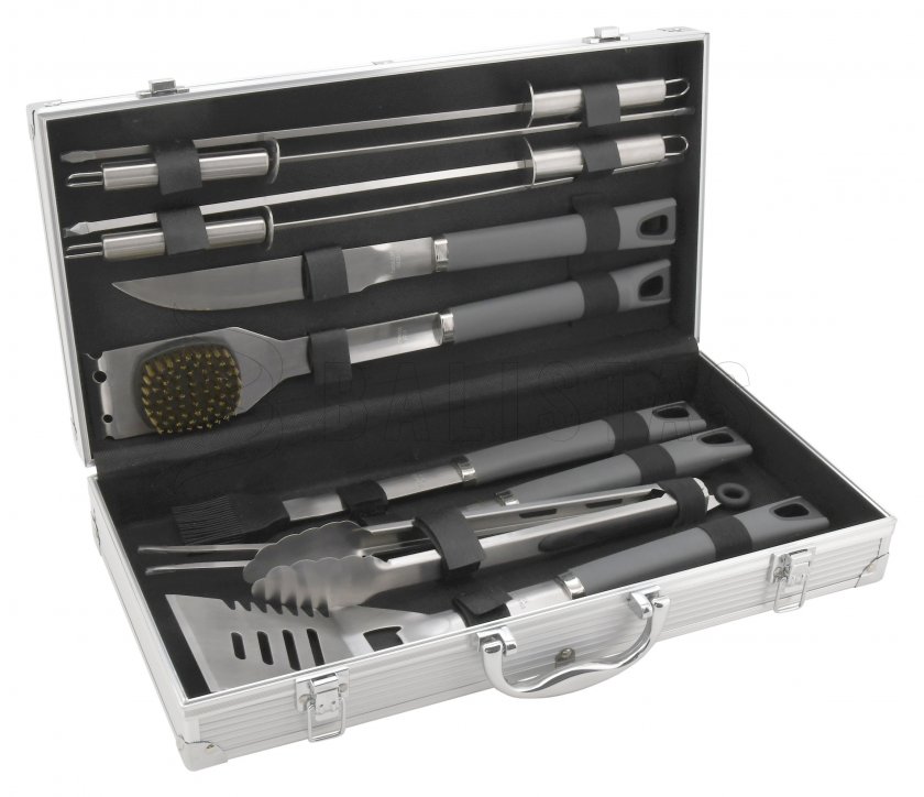 Ustensiles de barbecue Cattara Grey Line set 11 pcs