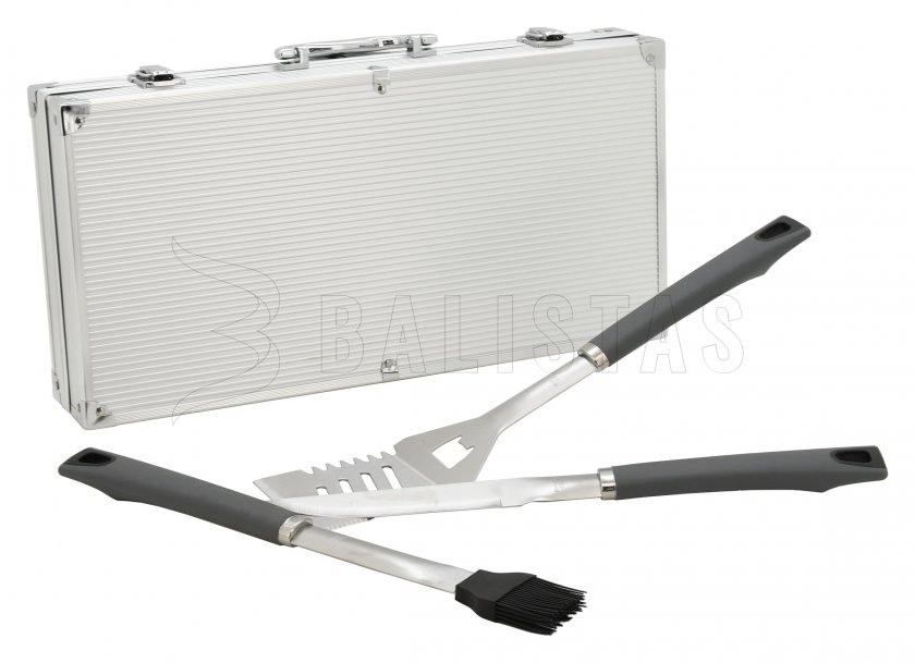 Ustensiles de barbecue Cattara Grey Line set 11 pcs