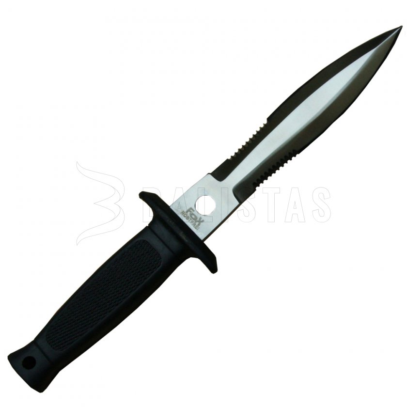 Dolk Fox Outdoor met leren schede