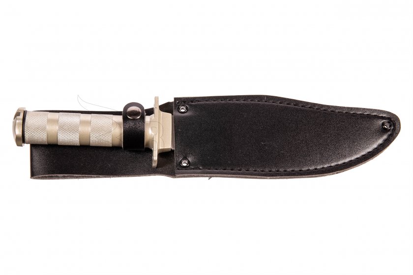 Survival mes Fox Outdoor met leren etui