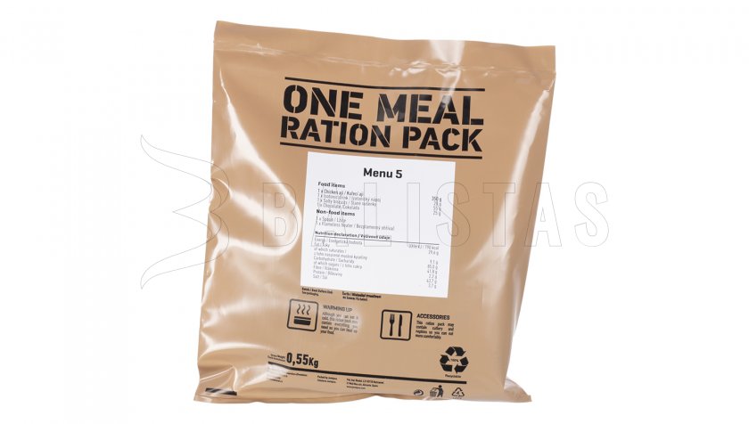 MRE One Meal, Menu V – Kuřecí aji