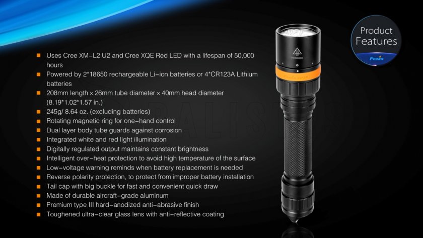 Lampe de plongée LED Fenix SD20