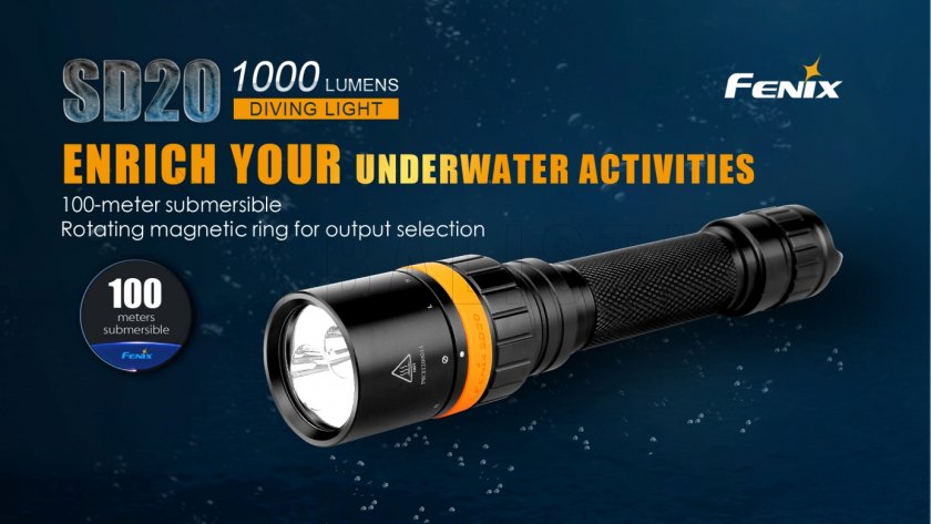 Lampe de plongée LED Fenix SD20