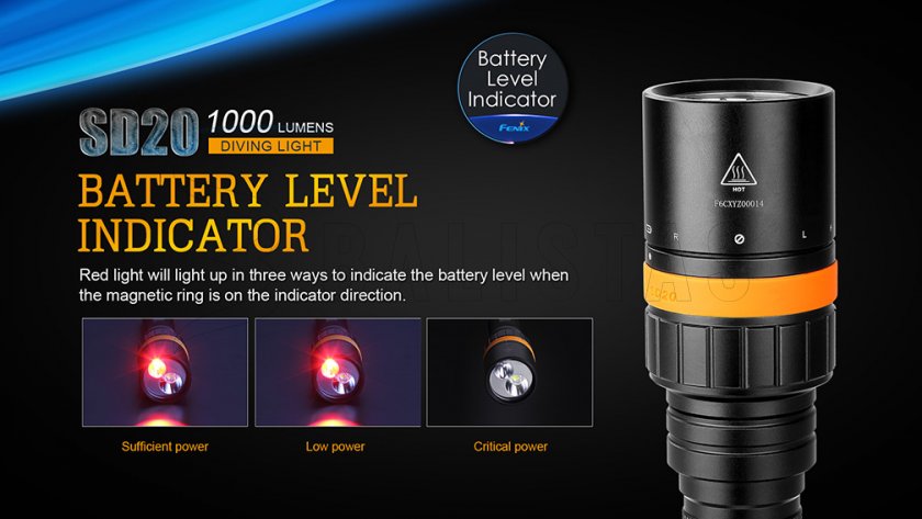 Lampe de plongée LED Fenix SD20