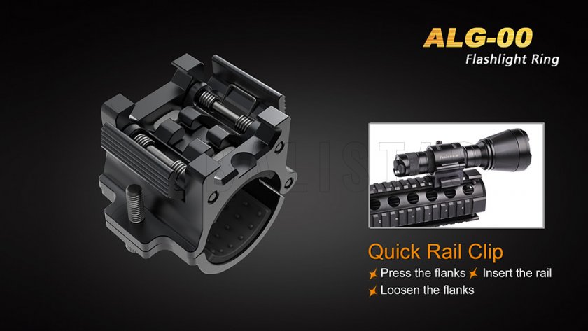 Montage de lampe pour rail 22 mm Fenix ALG-00