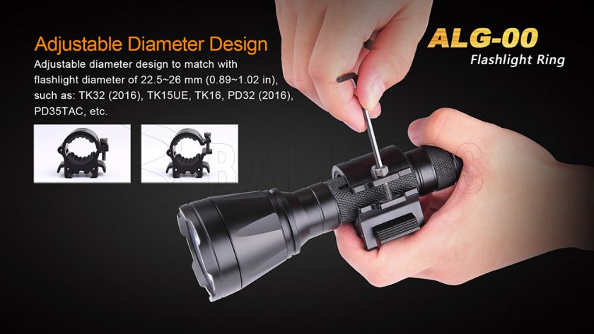 Montage de lampe pour rail 22 mm Fenix ALG-00