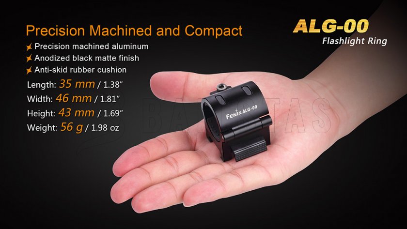 Montage de lampe pour rail 22 mm Fenix ALG-00