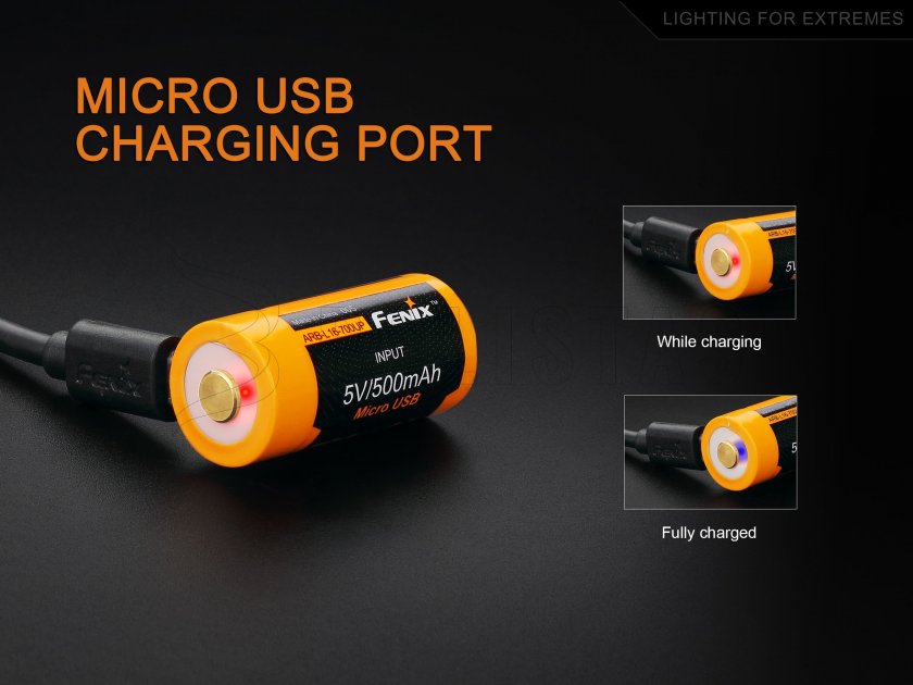 Batterie USB rechargeable Fenix RCR123A/16340 (Li-ion)
