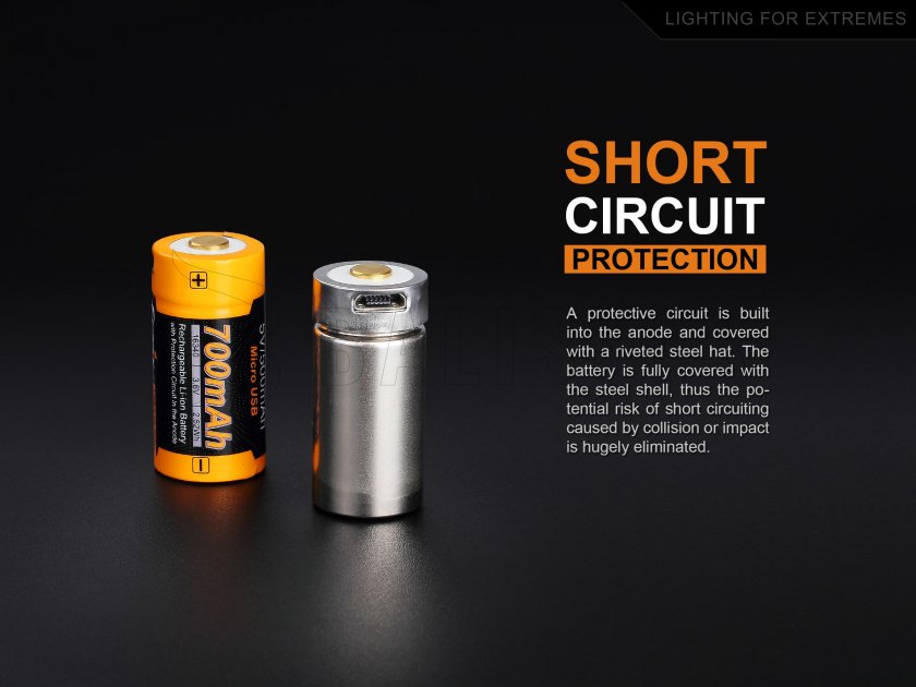 Batterie USB rechargeable Fenix RCR123A/16340 (Li-ion)
